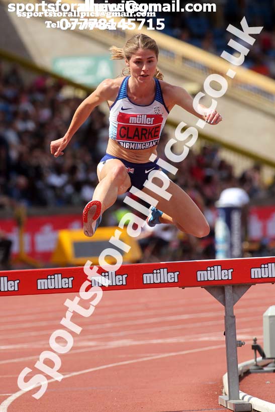 Womens 3000 metres steeplechase, Muller British Championships, Alexander Stadium, Birmingham. Photo: David T. Hewitson/Sports for All Pics